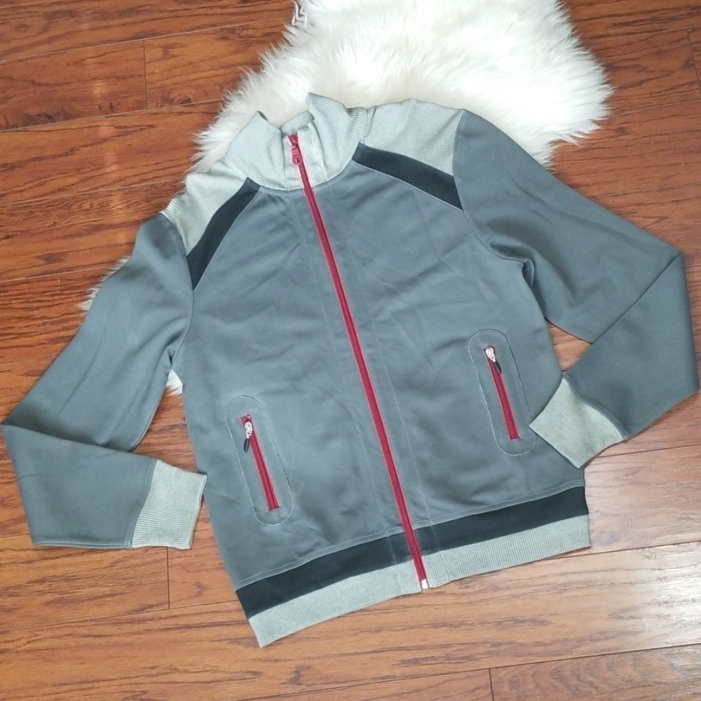 Grunge Slim Fit Zip Up Graphic Jacket